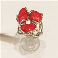 Anello Vidali Gioielli Donna in Argento Corallo ANAR-34-34 - ANAR-34-34